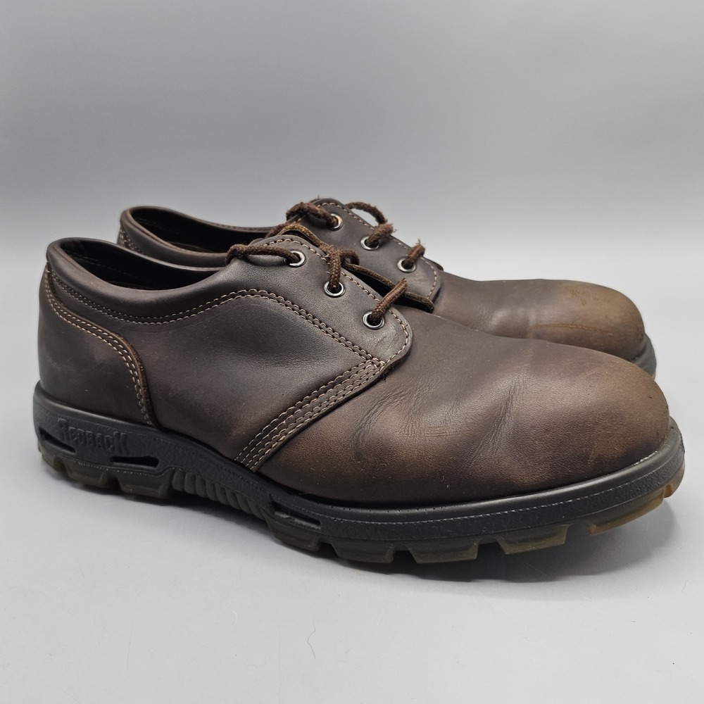 Redback Oxford Steel Toe Oil & Acid Resistant Work‎ Shoes Men's U.S 10 Brown